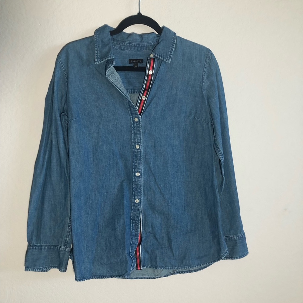 Adorable TALBOTS Denim Button Down